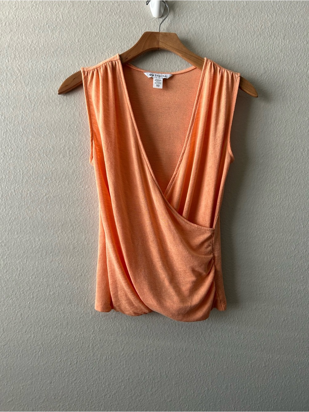 Athleta Peach Sleeveless Surplice Camisole